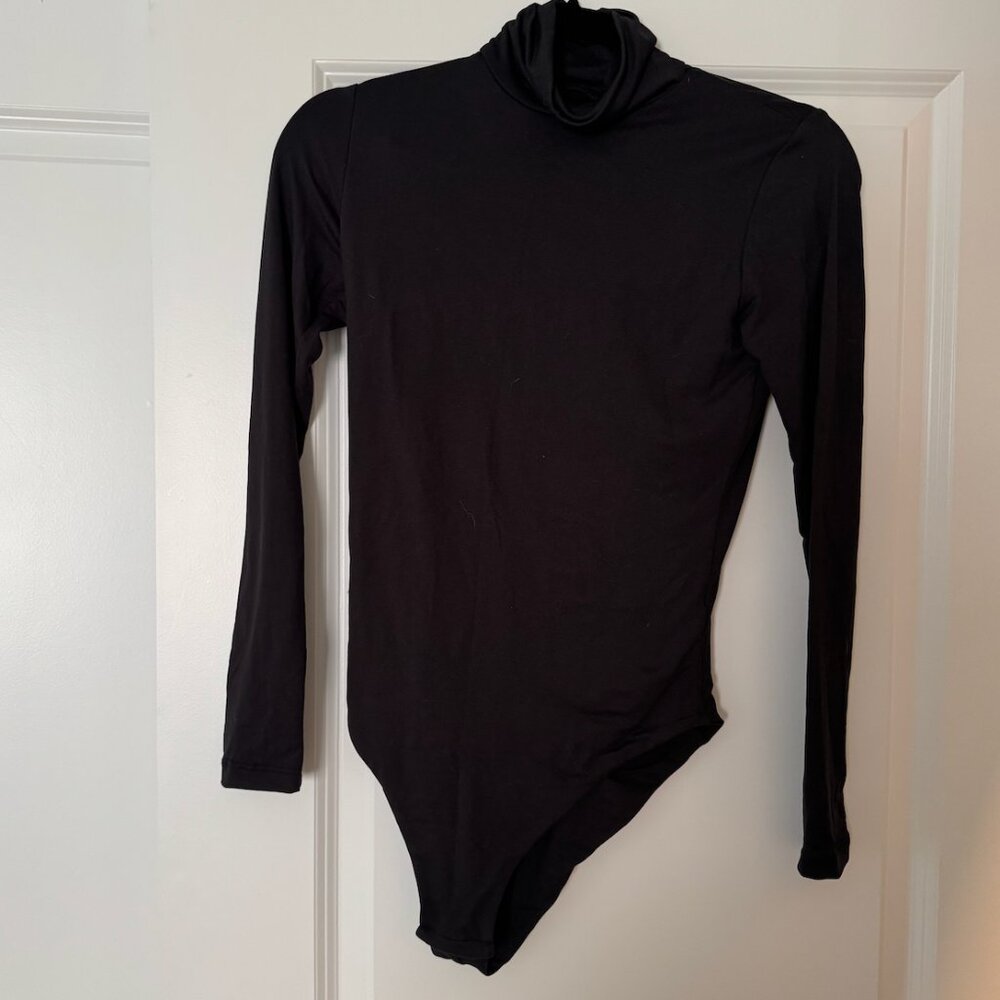 Bumpsuit Maternity Turtleneck Bodysuit Black Size S